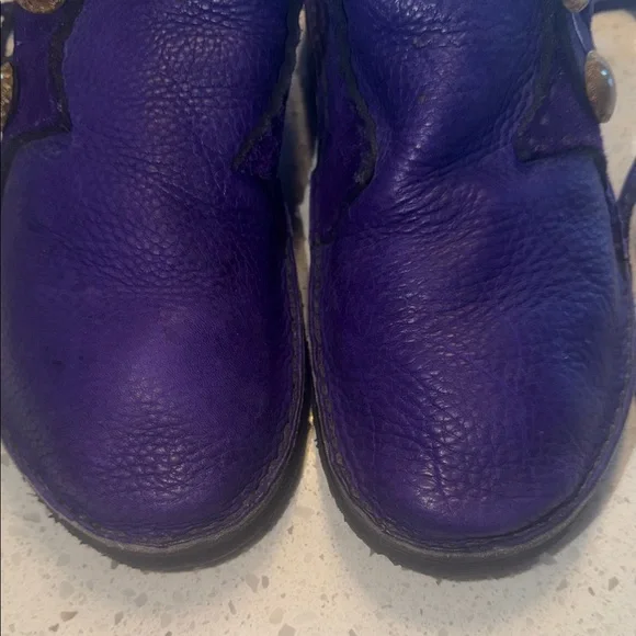 Vibram Deep Purple Leather Footwear